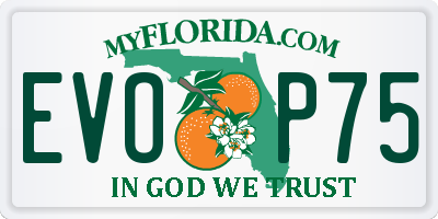 FL license plate EVOP75