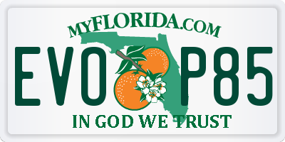 FL license plate EVOP85