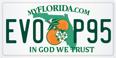 FL license plate EVOP95