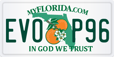 FL license plate EVOP96