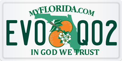 FL license plate EVOQ02