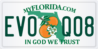 FL license plate EVOQ08