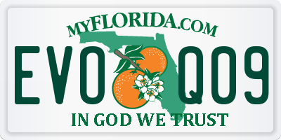 FL license plate EVOQ09