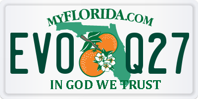 FL license plate EVOQ27