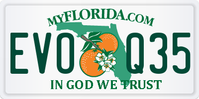 FL license plate EVOQ35