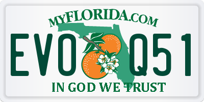 FL license plate EVOQ51