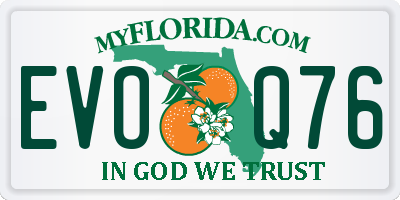 FL license plate EVOQ76