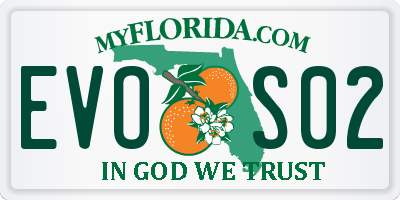 FL license plate EVOS02