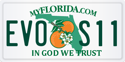 FL license plate EVOS11