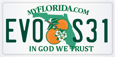 FL license plate EVOS31