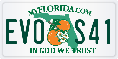 FL license plate EVOS41