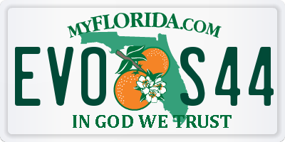 FL license plate EVOS44