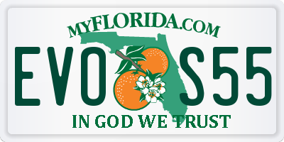 FL license plate EVOS55
