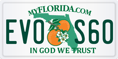 FL license plate EVOS60