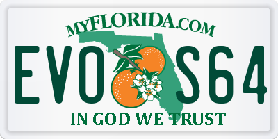 FL license plate EVOS64