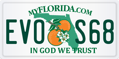 FL license plate EVOS68