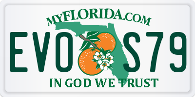 FL license plate EVOS79