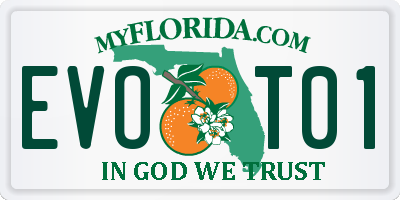 FL license plate EVOT01