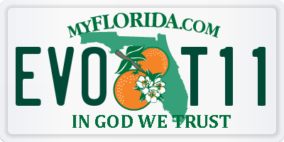 FL license plate EVOT11