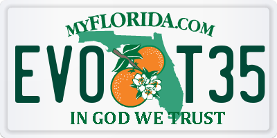 FL license plate EVOT35