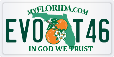 FL license plate EVOT46