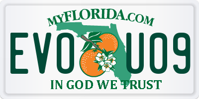 FL license plate EVOU09