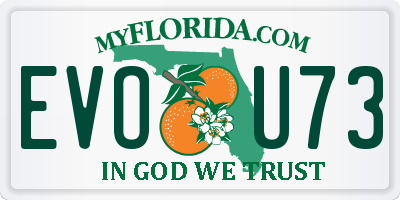 FL license plate EVOU73