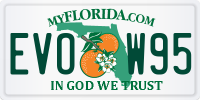 FL license plate EVOW95
