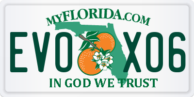 FL license plate EVOX06