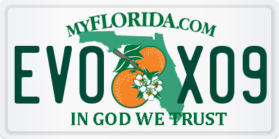 FL license plate EVOX09