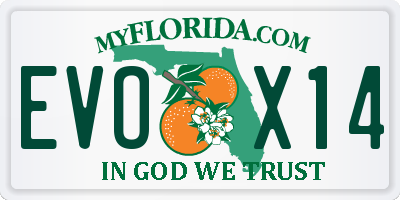 FL license plate EVOX14