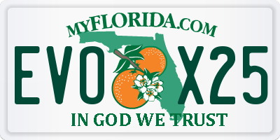 FL license plate EVOX25