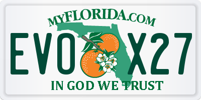 FL license plate EVOX27