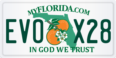 FL license plate EVOX28