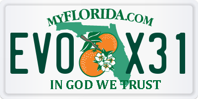 FL license plate EVOX31