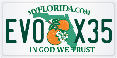 FL license plate EVOX35