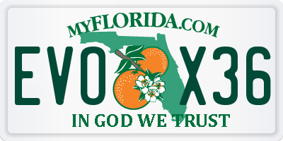 FL license plate EVOX36