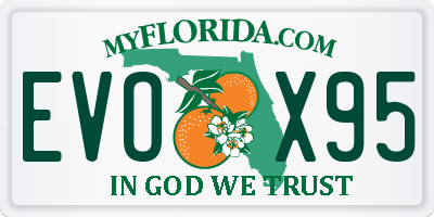 FL license plate EVOX95