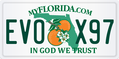 FL license plate EVOX97