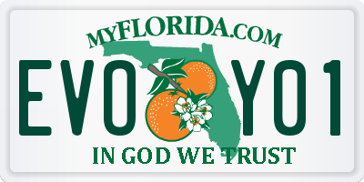 FL license plate EVOY01