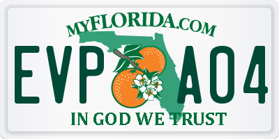FL license plate EVPA04