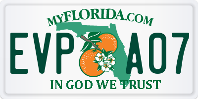 FL license plate EVPA07