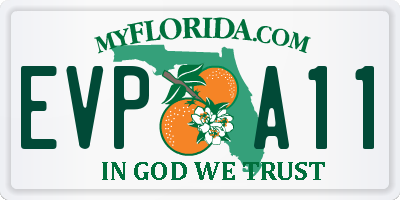 FL license plate EVPA11