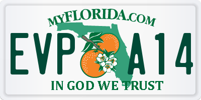 FL license plate EVPA14