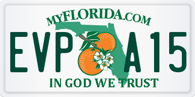FL license plate EVPA15