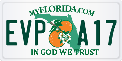 FL license plate EVPA17