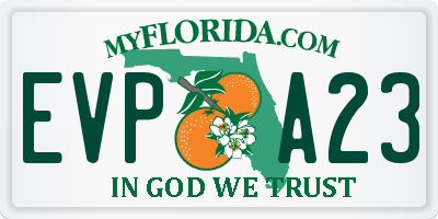 FL license plate EVPA23