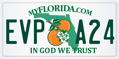 FL license plate EVPA24