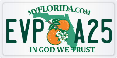 FL license plate EVPA25