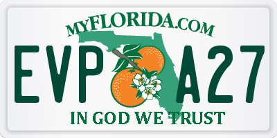 FL license plate EVPA27